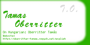 tamas oberritter business card